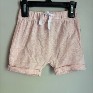 Petit Lem 12 mo organic cotton pull on shorts heathered pink